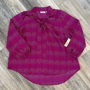 EVRI Long Sleeve Blouse NWT